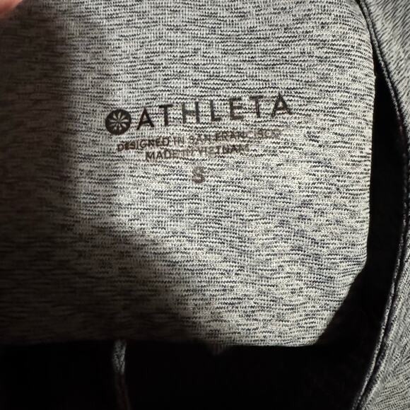 Athleta Gray Criss Cross Scoop Back Long Sleeve Lightweight Athletic Top Size S - Picture 4 of 6